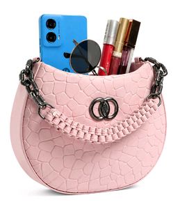 ✨🤌 Luxury Chic Pink Embossed Crossbody Bag