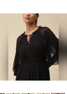 Label Ritu Kumar Black Tie-UpShort Dress