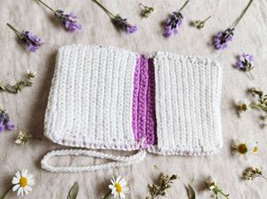 Handmade Crocheted Lavender Clutch
