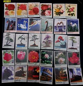 30 big , Vintage ANGOLA Postage Stamps