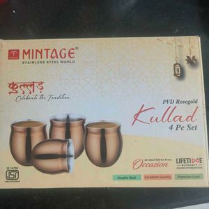 Set of 4 Silver Egg Shaped Shot Glasses