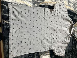 Patterned Grey Polo T-shirt