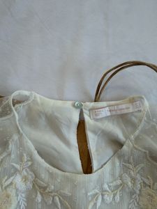 zara  White Embroidered fairy top