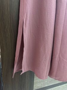 wide leg hammered poly pants