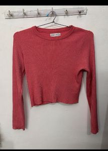Ribbed Long Sleeve Cropped Top