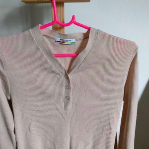 Vintage Ribbed Henley Top