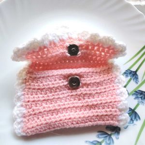 Peach 🍑 Crochet Coin Purse 🩷🍃