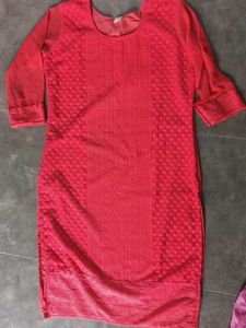 Beautiful Red Chikankari Kurta. perfectly new