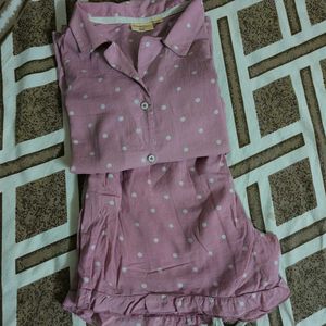 Cute Polka Dot Night Suit
