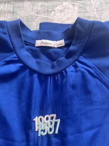Blue Oversized T-Shirt Dress