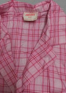 coquette Pink Checked Cropped blouse
