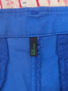 United Colors Of Benetton Blue Shorts