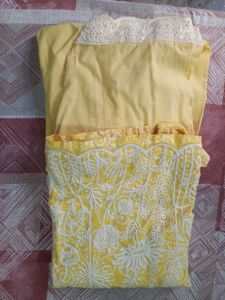 Yellow Embroidered Kurta Set