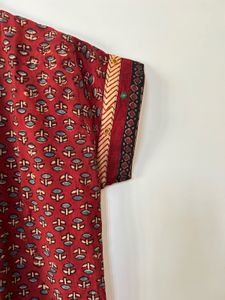 Vibrant Rust Handblock Printed Kurti