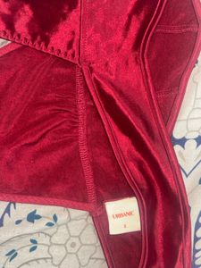 Shiny Red Halter Neck Top