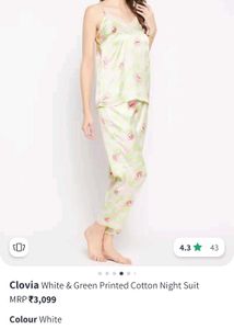 Clovia Cami Top &amp; Pajama Set