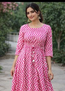 Stylish Leaf Print Button-Down Maxi Dress