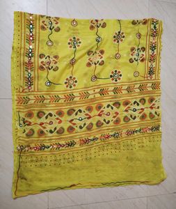 New Yellow Printed Dupatta For Women And Girls