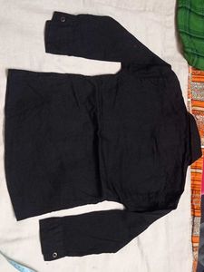 Black Button-Down Shirt