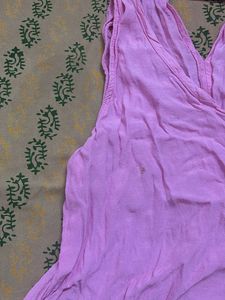 Mango Sleeveless Pink Top