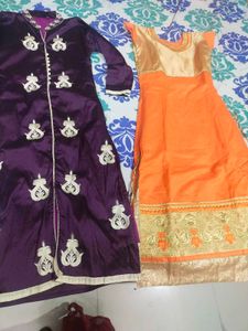 Ethnic Kurtis - Purple &amp; Orange fix price