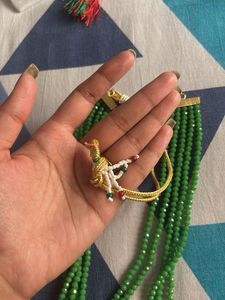 Stunning Green Beaded Necklace