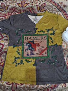 Unique Patchwork Graphic T-Shirt