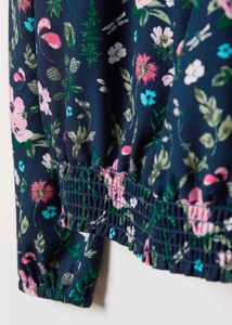 H&amp;M Floral Cold Shoulder Top