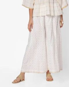 Biba’s Elegant White Palazzo Pants