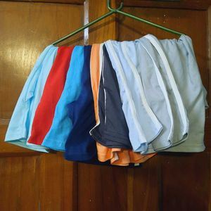 Set of 10 Athletic Shorts with White Stripe