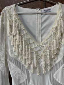 Elegant White Embroidered Gown