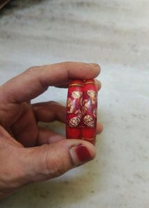 Red Bangles with Golden Print