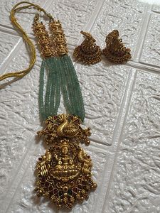 Elegant Gold Peacock Pendant Necklace &amp; Earrings