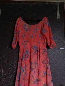 Peach Color Anarkali Kurta