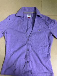 Tommy Hilfiger Purple Button-Down