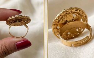 Exquisite Mirror &amp; Stone Embellished Ring