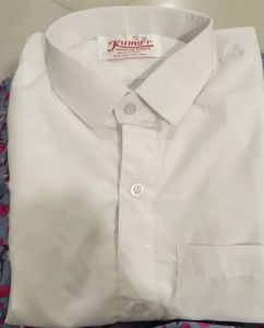 Classic White Men's Full Sleeves Shirt