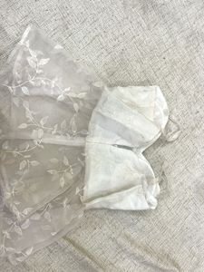 White Floral Peplum Top