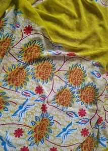 New Vibrant Georgette Saree🍋‍🟩