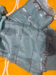Elegant Light Blue Saree