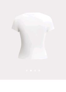 Cute White T-Shirt with Pink Bow Graphic