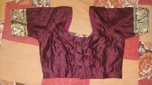 Maroon blouce and peticoat Set