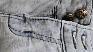 Light Wash Distressed Denim Shorts