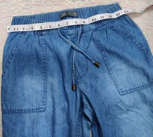 Denim Jogger 👖, Style With 😎