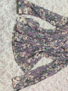 Purple Floral Long Sleeve Top💜