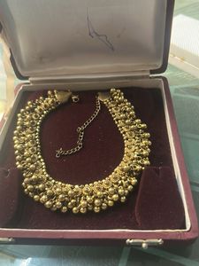 Exquisite golden oxidised Choker Necklace