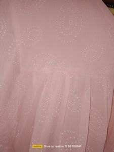 Pink Peplum Style Top For Womens With White Dotss