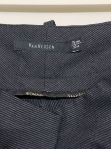 Van Heusen Dark Grey Striped Trousers