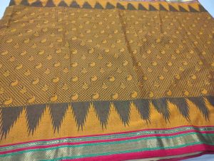 Yellow &amp; Brown saree