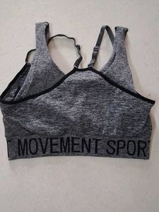 M Grey "MOVEMENT SPORT" Sports Bra